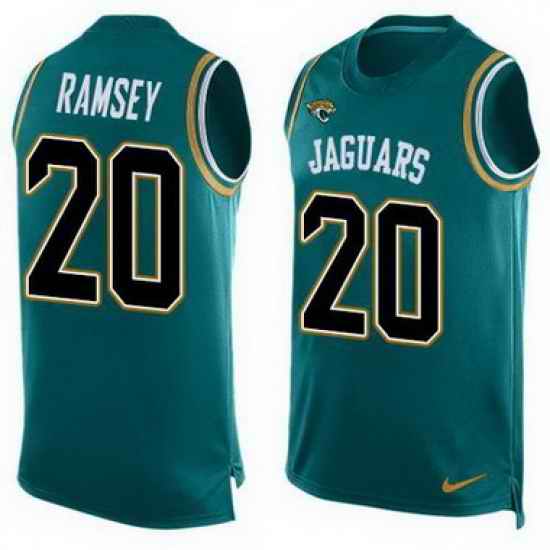 Nike Jaguars #20 Jalen Ramsey Teal Green Team Color Mens Stitched NFL Limited Tank Top Jersey